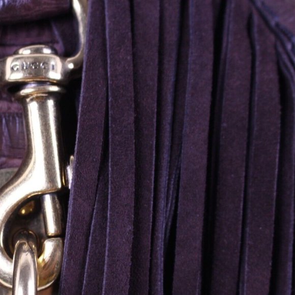 ***SOLD***EX-LARGE GUCCI BABOUSKA HOBO CROSSBODY (2 WAY) PYTHON LSTUDDED FRINGE - Picture 15 of 16